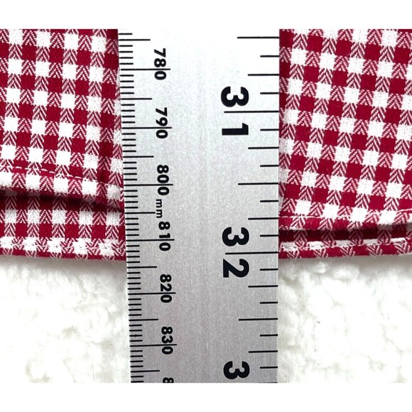 Vtg Brooks Brothers Chevron Check Dress Shirt Mens Large Red/White Long Sleeve - Picture 5 of 10